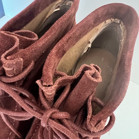 Lucky Brand Ysabel Rust Suede Wedge Boots in size 8 - Picture 5 of 9